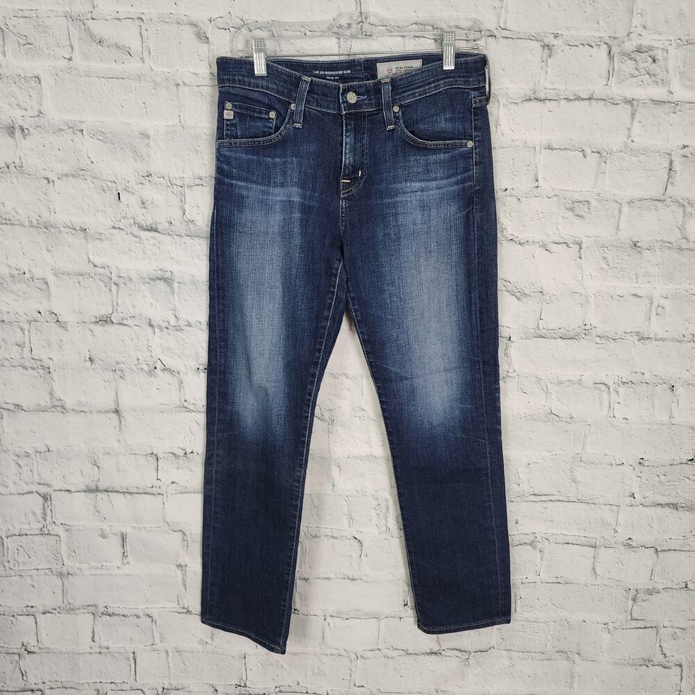 AG aged the ex boyfriend slouchy slim denim Sz 27 Jeans dark wash A40N